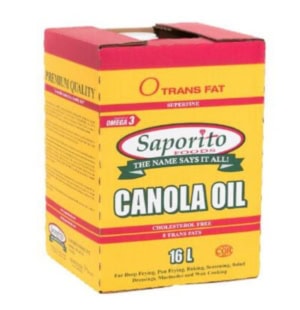 Wholesale Saporito Canola Oil (16L)