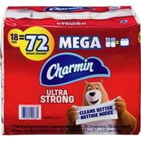 Wholesale Charmin Ultra Strong Bathroom Tissue 18MR=72R (286's)