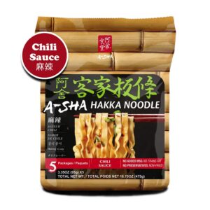 Wholesale A-Sha Dry Noodles Hakka Chili Style (5x95g)