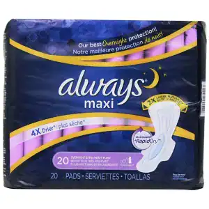 Wholesale Always Maxi Extra Heavy Overnight Wing 20Pads