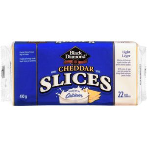 Wholesale Black Diamond Cheese Cheddar Light 22 Slices (410g)