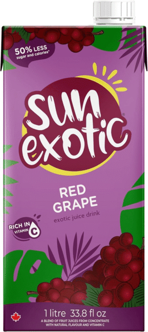 Wholesale Sun Exotic Red Grape Juice 50% Less Sugar (1L)