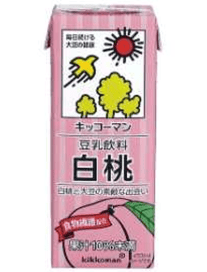Wholesale Kikkoman Soymilk White Peach Drink (200ml)