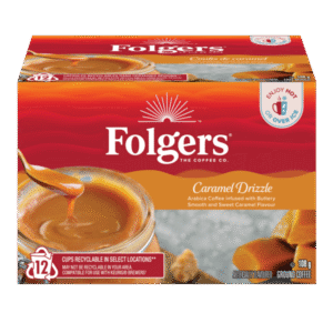 Wholesale Folgers Caramel Drizzle K-Cup
Coffee Pods 12ct (108g)