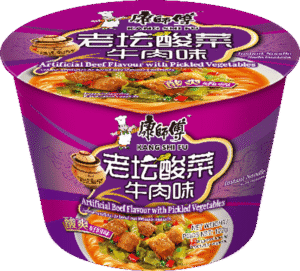 Wholesales Kang Shi Fu Artificial Beef With Pickled Vegetables Flavour Soup Noodle Bowl (122g)