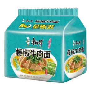Wholesale Kang Shi Fu Artificial Beef Flavour W/Sichuan Green Pepper Instant Noodle (5x102g)
