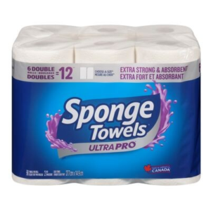 Wholesale Sponge Towels Ultra 6DR=12R 2Ply 98s (6 Rolls)