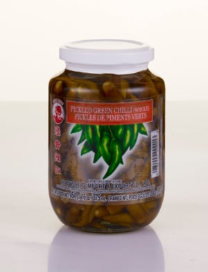 Wholesale Cock Brand Pickled Green Chilli (454g)