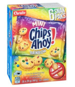 Wholesale Mr.Christie's Snak Paks Mini Chips Ahoy Rainbow (6x24g)