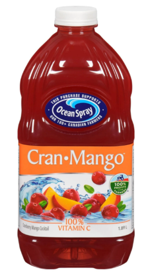 Wholesale Ocean Spray 100% Cranberry Mango Juice (1.89L)