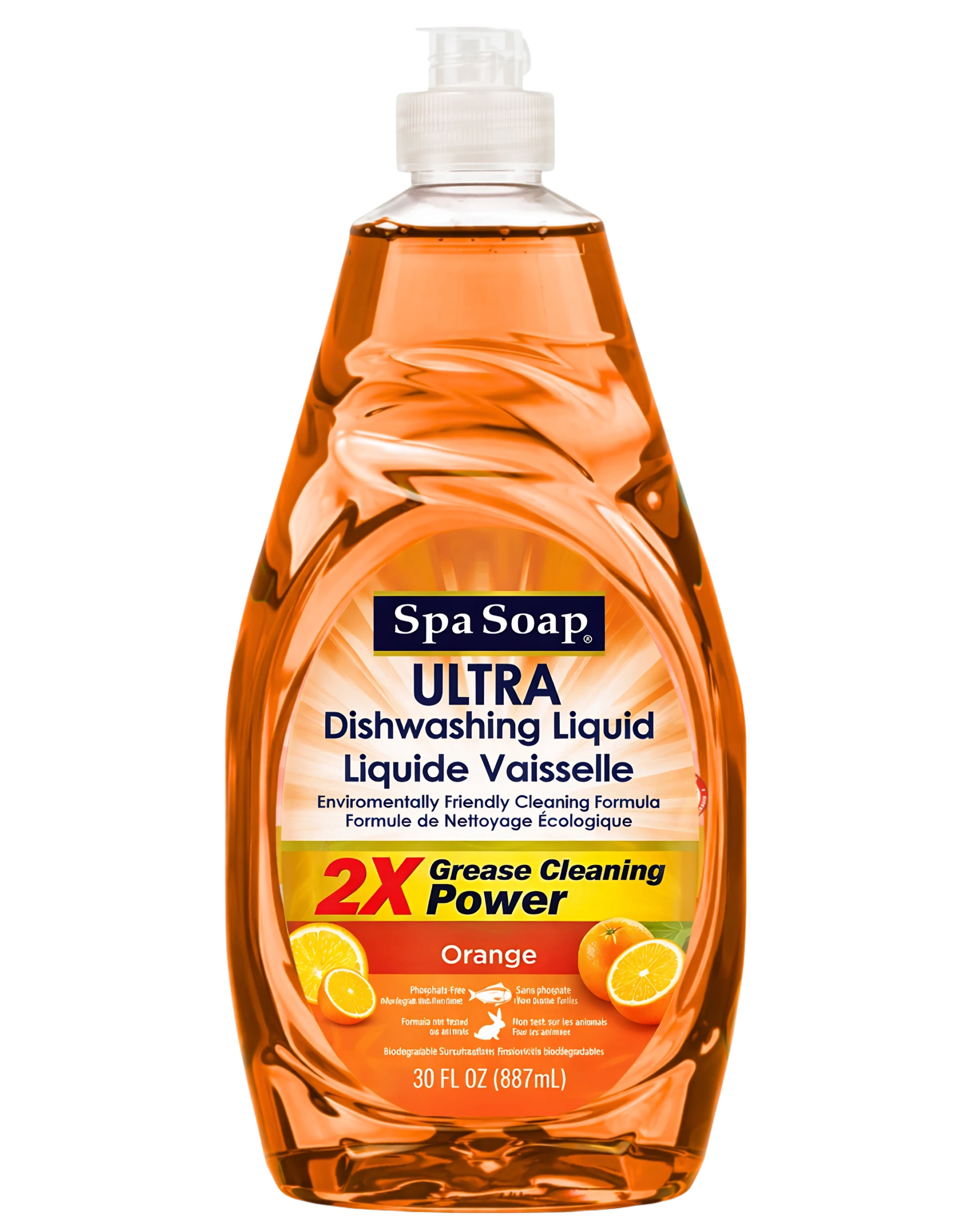 Wholesale SpaSoap LQD 2x Ultra Dishwashing Orange (887ml)
