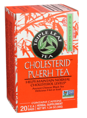 Wholesale Triple Leaf Cholesterid Pu-Erh Tea 20's (38g)